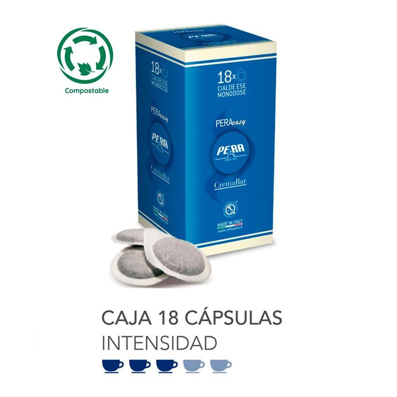 Pack 18 Cápsulas de Café Crema Bar Caffe Pera-0