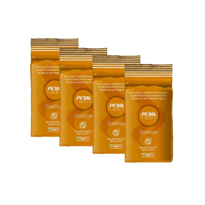 Pack Caffe Pera 4 Bolsas de Café Molido Gran Gusto 1 kg-0