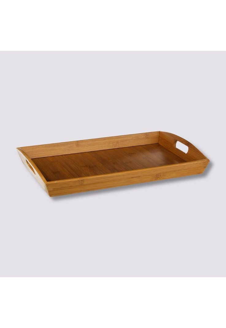 Bandeja rectangular angular 44x29cm bambú-1
