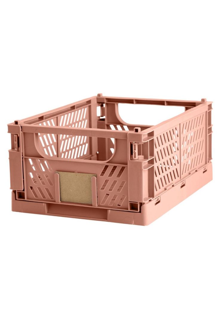 CAJA DE ALMACENAMIENTO PLEGABLE ROSADA 33X24,5X15 CM -0