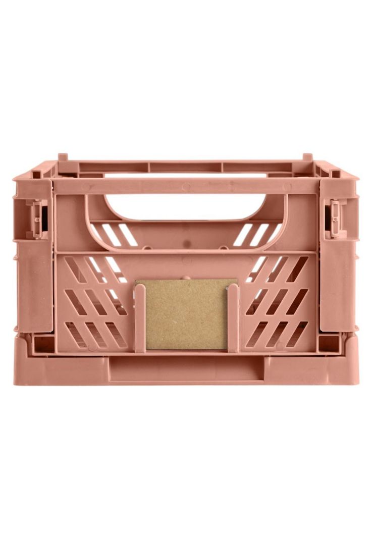 CAJA DE ALMACENAMIENTO PLEGABLE ROSADA 33X24,5X15 CM -1