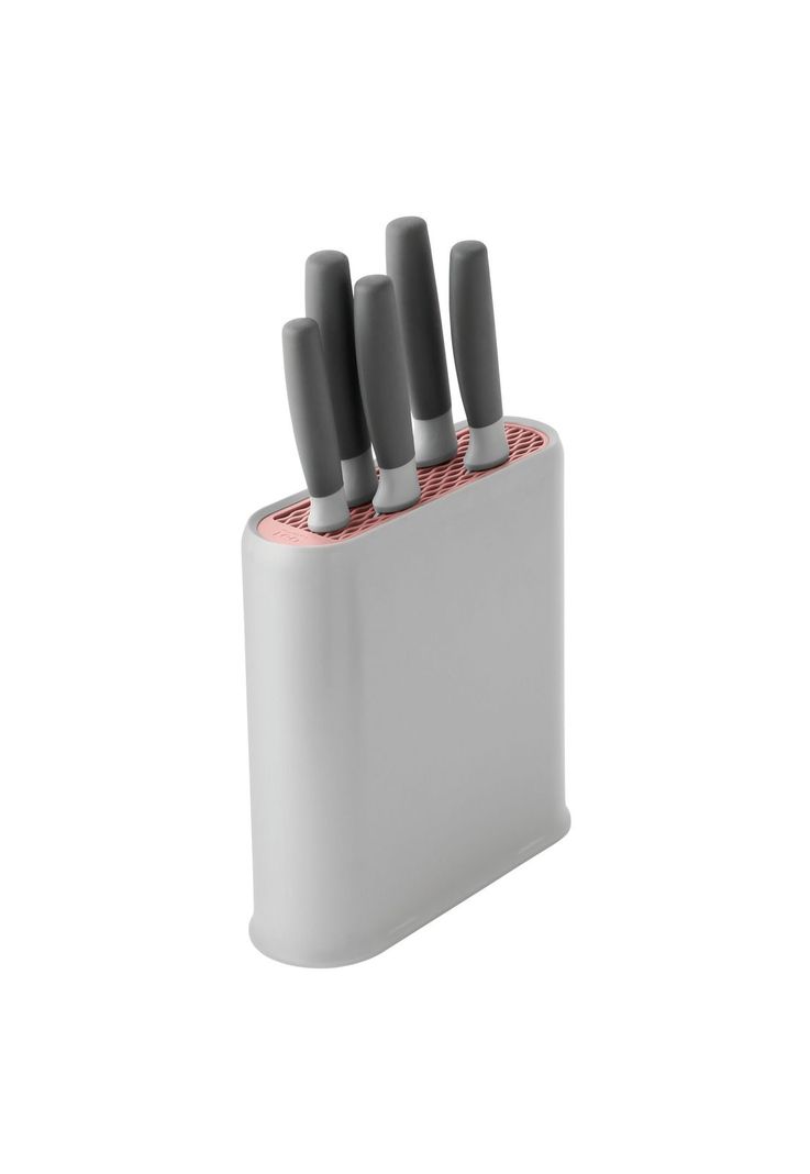 TACO DE CUCHILLOS 6 PCS GRIS LEO-0