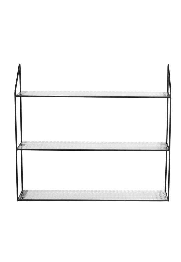RACK CON 3 ESTANTES 60X15X54CM METAL NEGRO-0