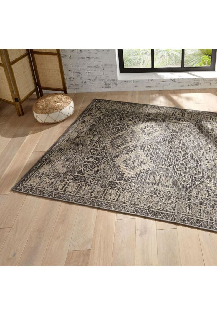 Alfombra de exterior - interior "Zoe" gris 160x230cm-3