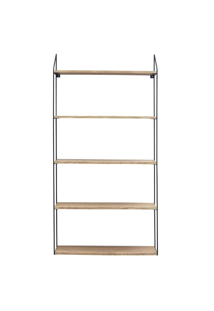 ESTANTE CON 5 NIVELES MADERA METAL NEGRO 59X15X116CM-0