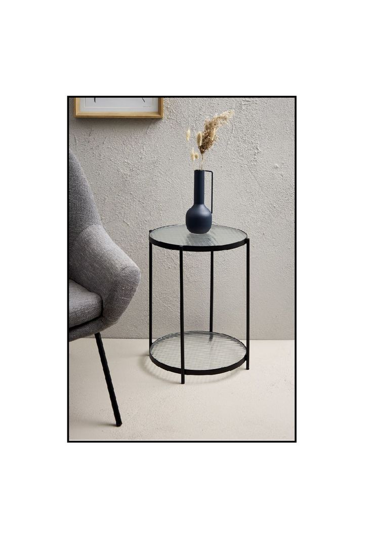 MESA REDONDA Ø40H50CM  METAL NEGRO-1