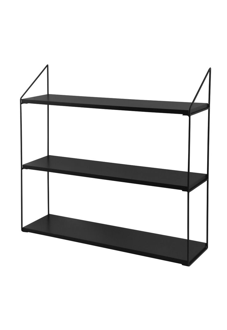 REPISA 3 NIVELES 60X15X54CM METAL BASE MADERA NEGRA-2
