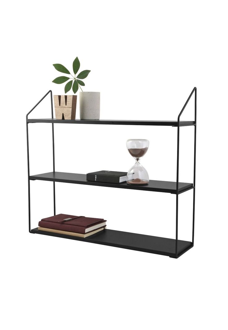 REPISA 3 NIVELES 60X15X54CM METAL BASE MADERA NEGRA-4