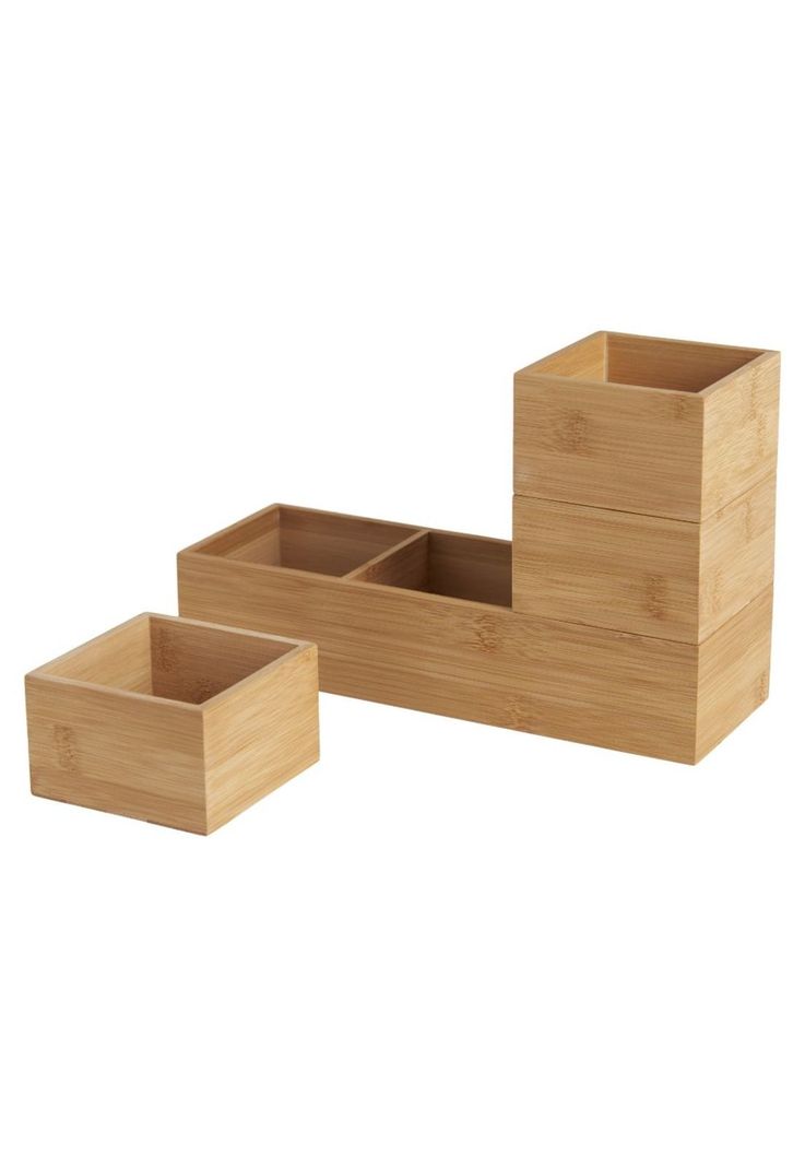 SET 4 CAJAS DE ALMACENAMIENTO BAMBÚ-1