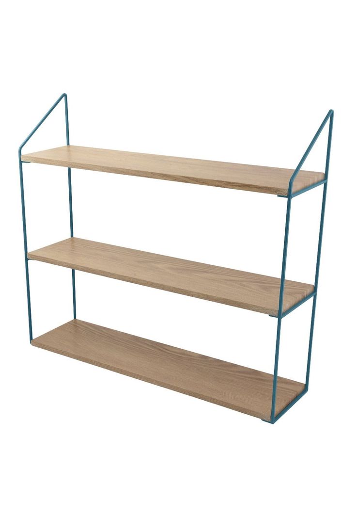 RACK CON 3 ESTANTES 60X15X54CM METAL AZUL-1