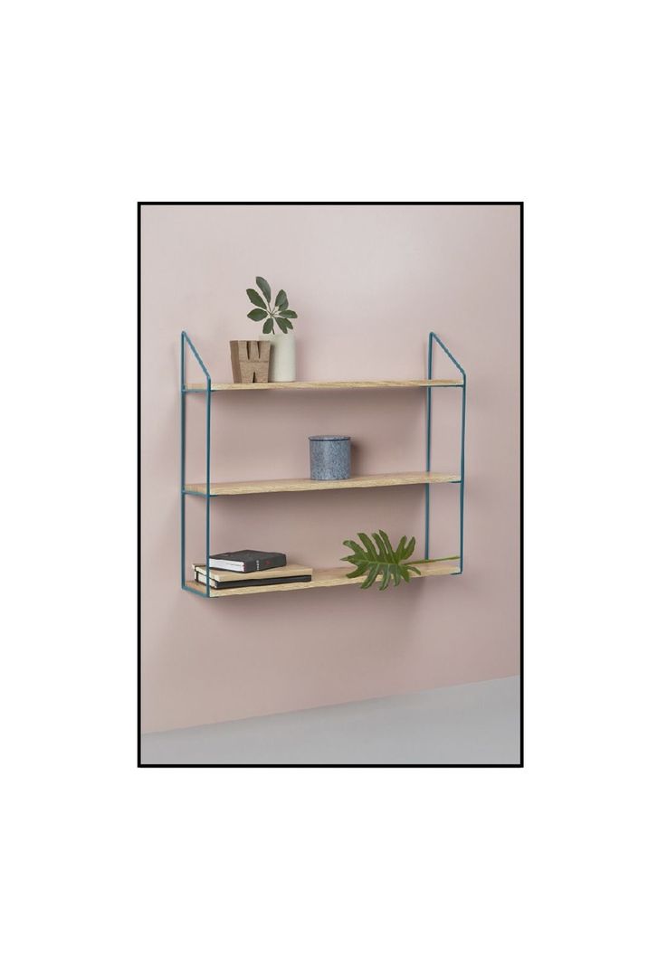 RACK CON 3 ESTANTES 60X15X54CM METAL AZUL-2