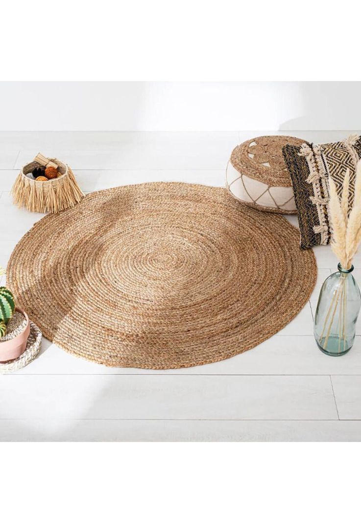 Alfombra de yute "Natura" D120cm-0