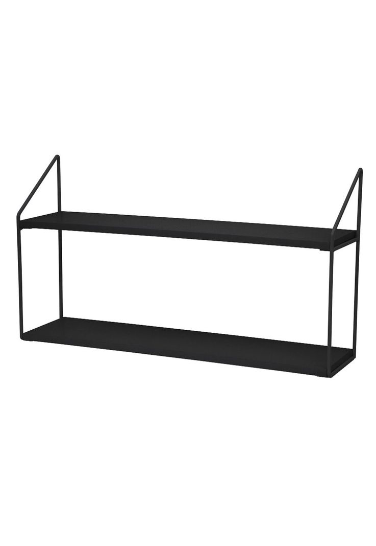 REPISA 2 NIVELES 60X15X33CM METAL BASE MADERA NEGRA-1