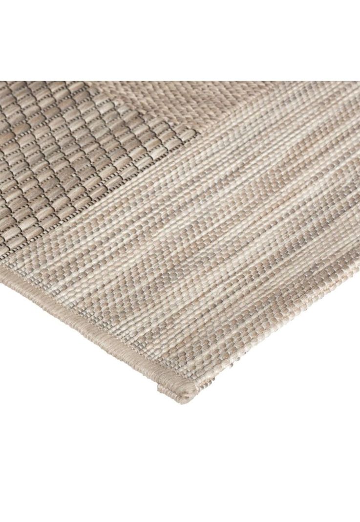 Alfombra de exterior - interior, Efecto lana beige 160x230cm-1