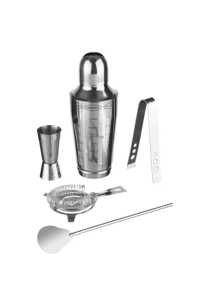 Set Coctelería 5 Piezas Acero Inox-0