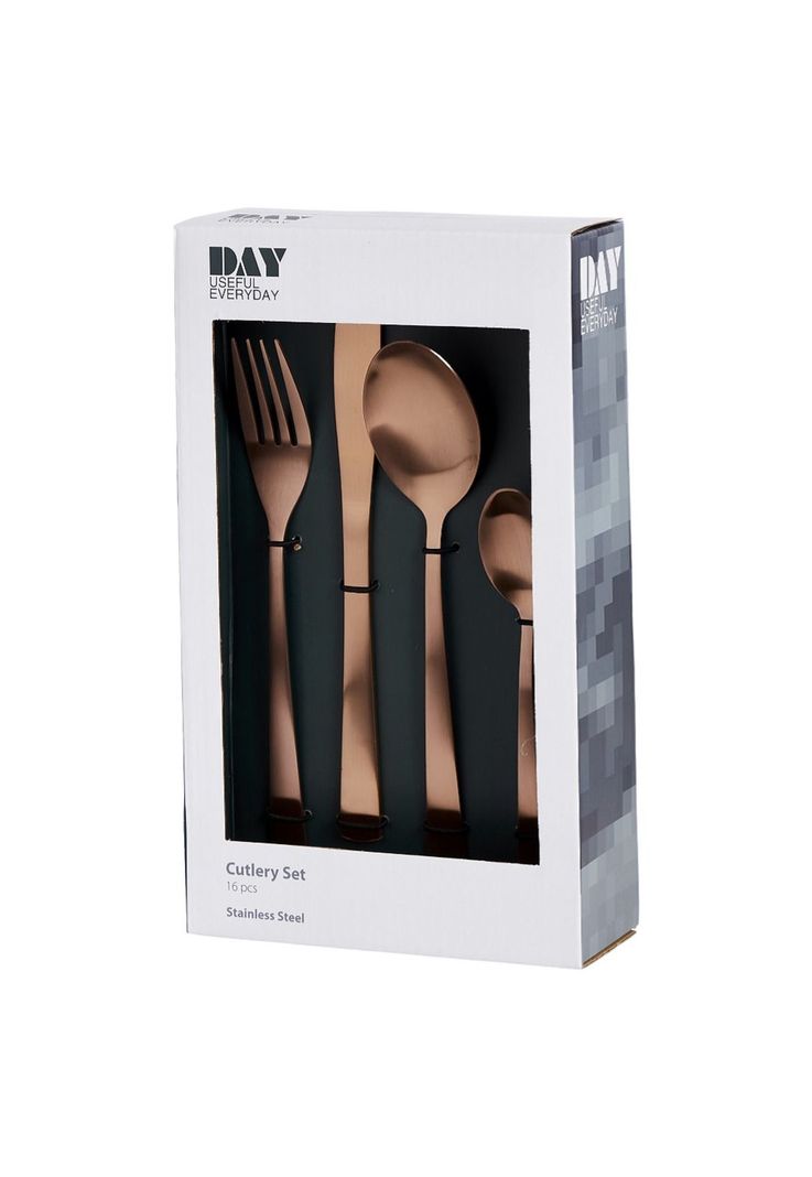 SET DE CUBIERTOS 16 PCS ACERO INOXIDABLE COLOR COBRE-1