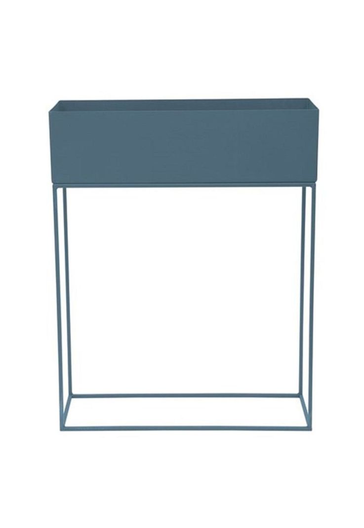 MACETERO 55X20X70CM METAL AZUL-0
