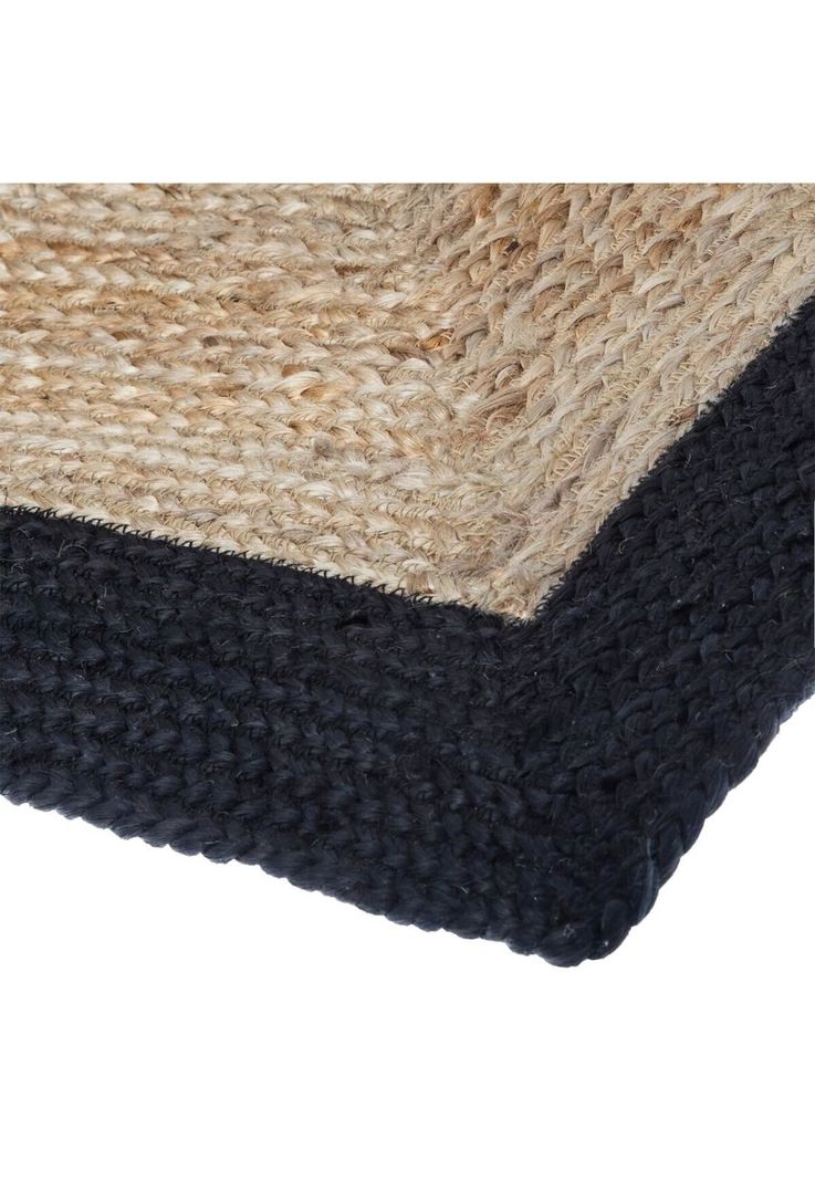 ALFOMBRA LIVING DE YUTE BORDE NEGRO 120X170CM-1