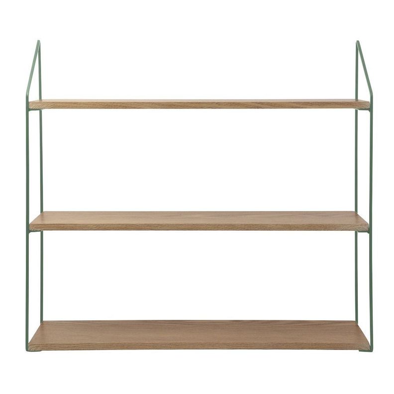 RACK CON 3 ESTANTES 60X15X54CM METAL VERDE-0