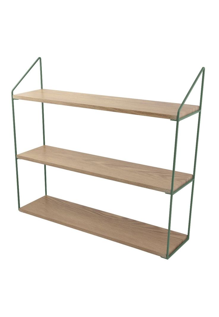 RACK CON 3 ESTANTES 60X15X54CM METAL VERDE-1