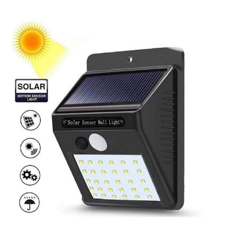 Foco 20 Led Solar Con Sensor Movimiento Exterior Led Solar-1