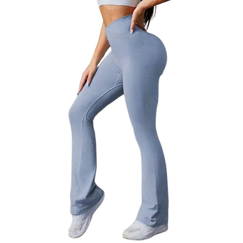 Calzas Leggings Push Up Alta Flare Sukha Azul-3