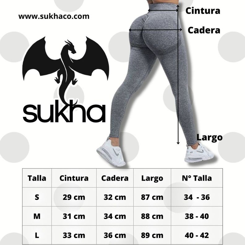 Calzas Leggings Push Up Corto Sukha Negro-4