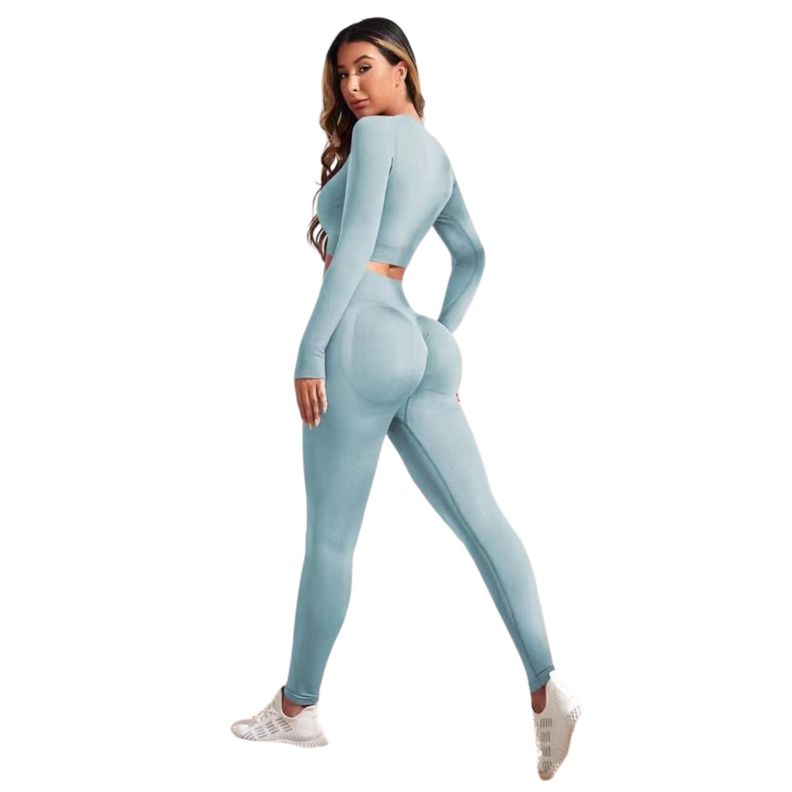 Conjunto Push Up Manga Larga Tiro Alto Celeste Sukha-0