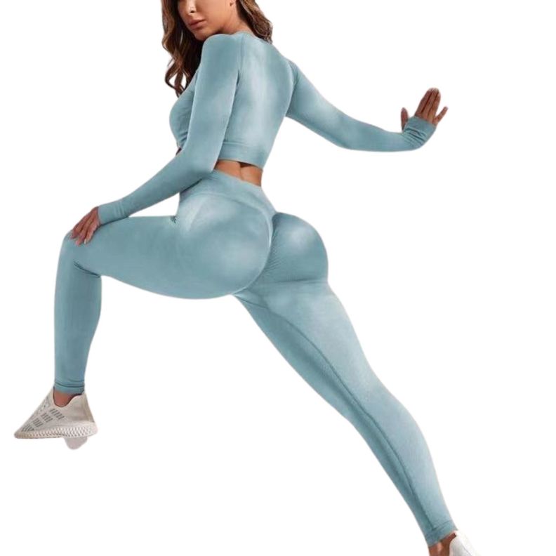 Conjunto Push Up Manga Larga Tiro Alto Celeste Sukha-1