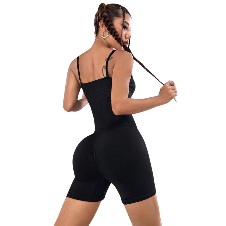 Enterito Push Up Sin Mangas Corto Negro Sukha-2