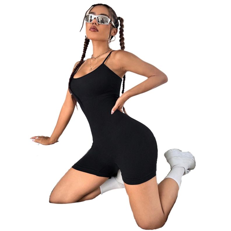 Enterito Push Up Sin Mangas Corto Negro Sukha-3
