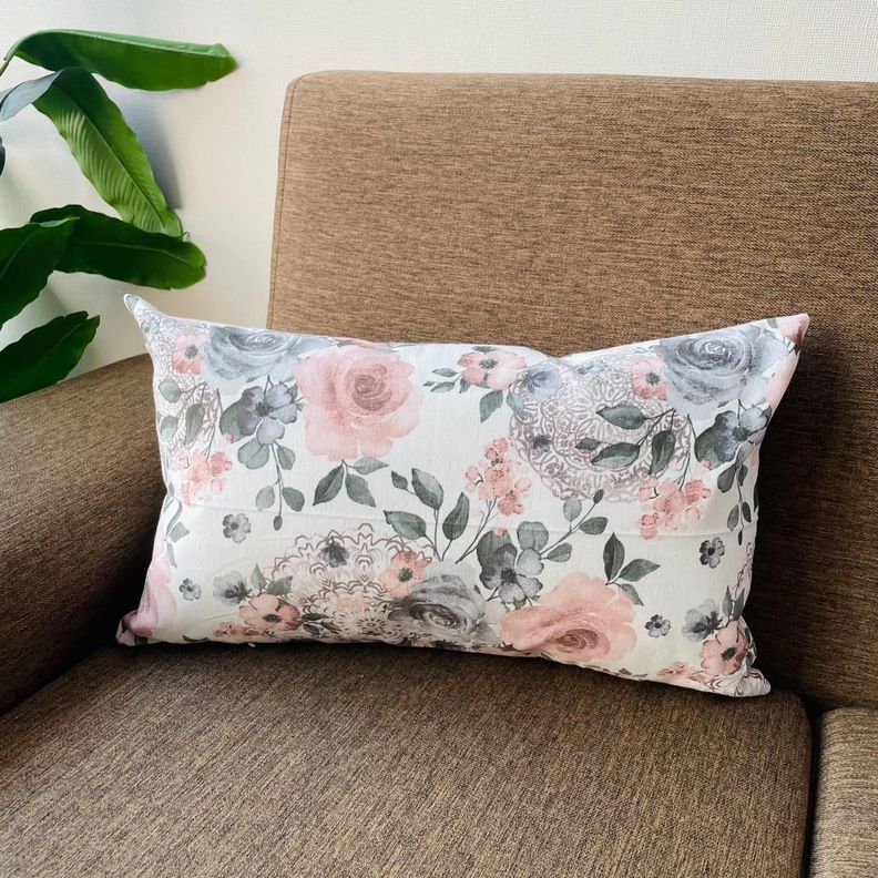 Cojin estampado rectangular 30x50cm - fcer4 Blanco/Gris