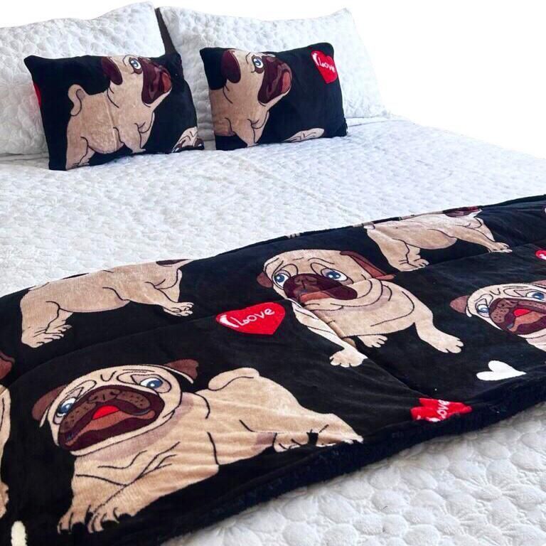 Set piecera polar con chiporro + 2 cojines de 30x50 -0