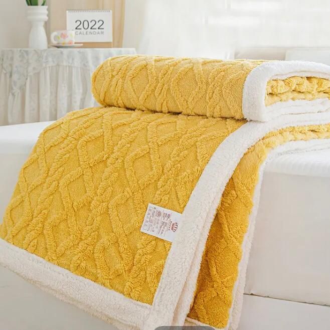 Frazada con chiporro 200x230cm - amarillo-2