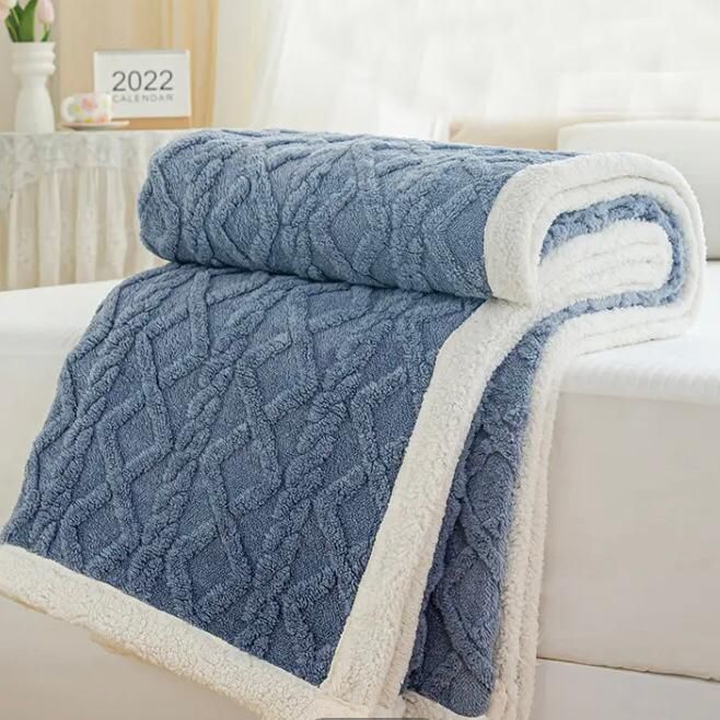 Frazada con chiporro 200x230cm - azul-2
