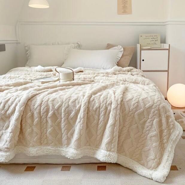 Frazada con chiporro 200x230cm - beige-0