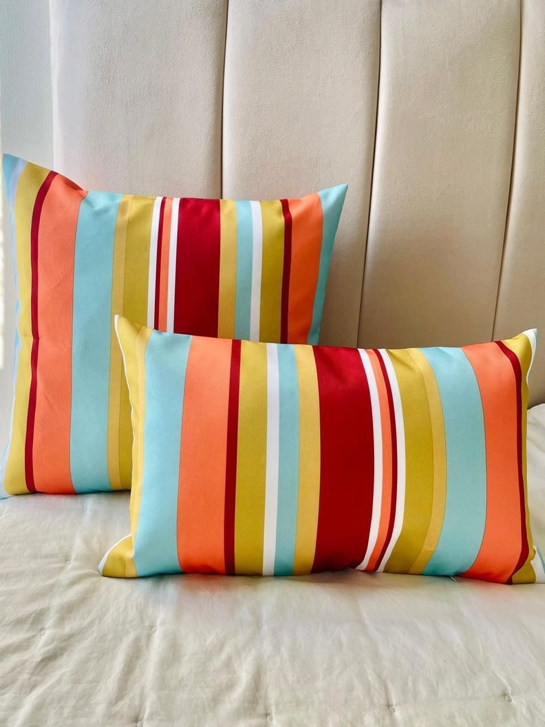 Set de 2 cojines estampados impermeables 45x45cm y 30x50cm - fce11-0