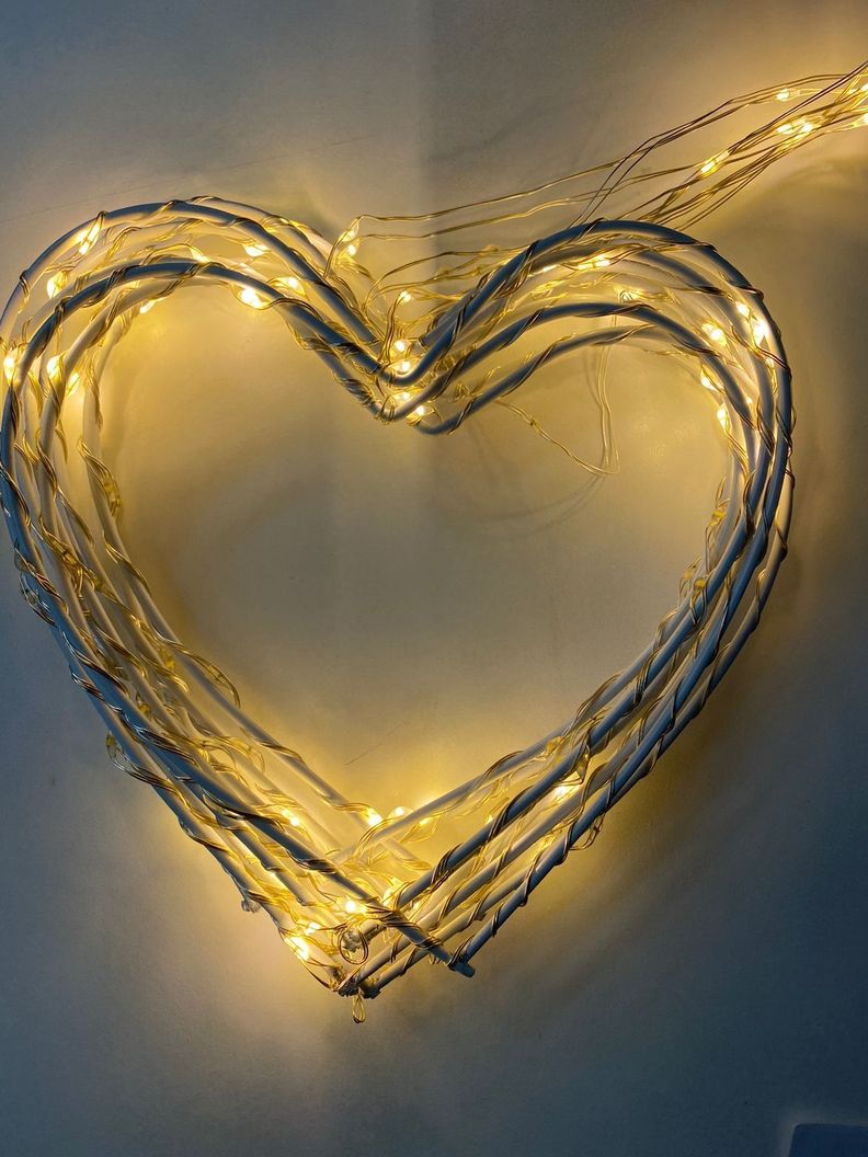 Cadena de luces hadas diseño Corazon -1