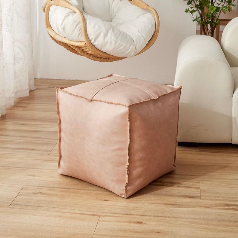 Pouf de ecocuero 45x45cm-0