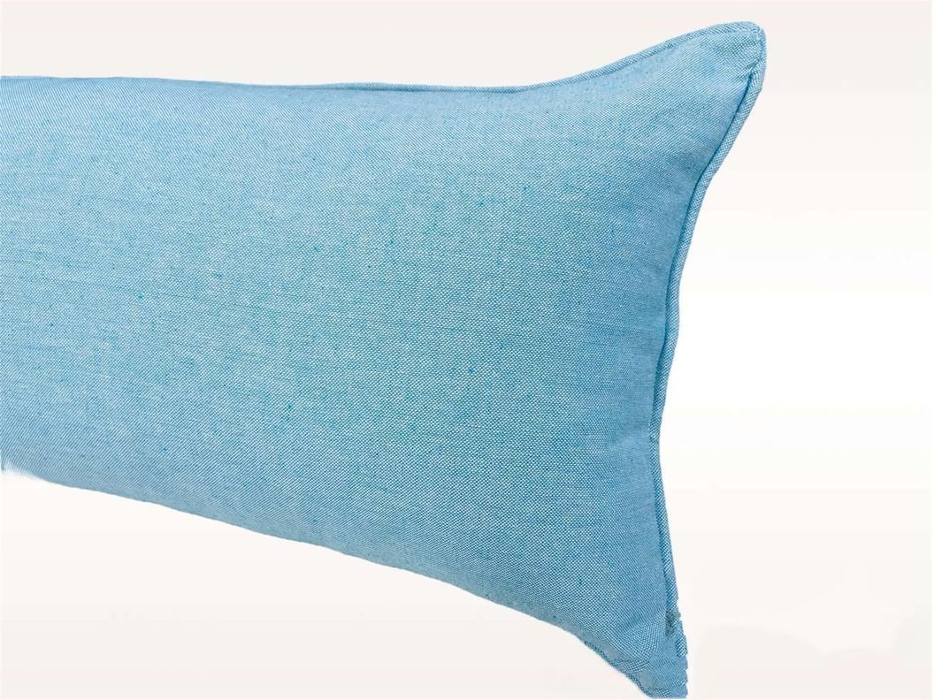 Cojín rectangular king 35x90cm - celeste