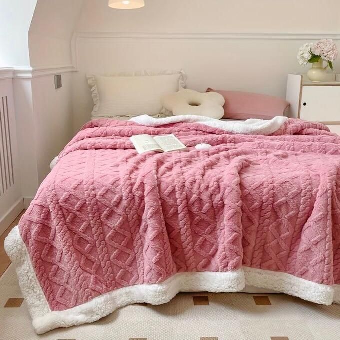 Frazada con chiporro 200x230cm - rosado-0