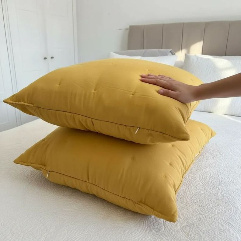 Set De 2 Cojines Bordados 6060 Cm Algodon