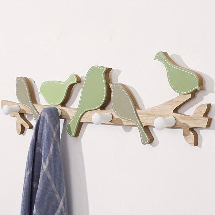 Colgador de pared diseño pajaros-0