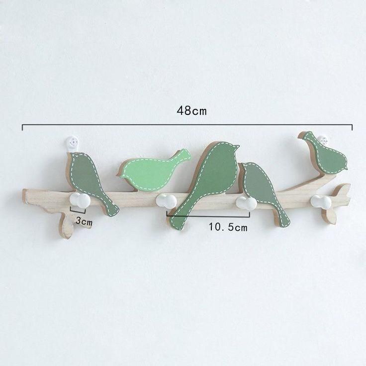 Colgador de pared diseño pajaros-3