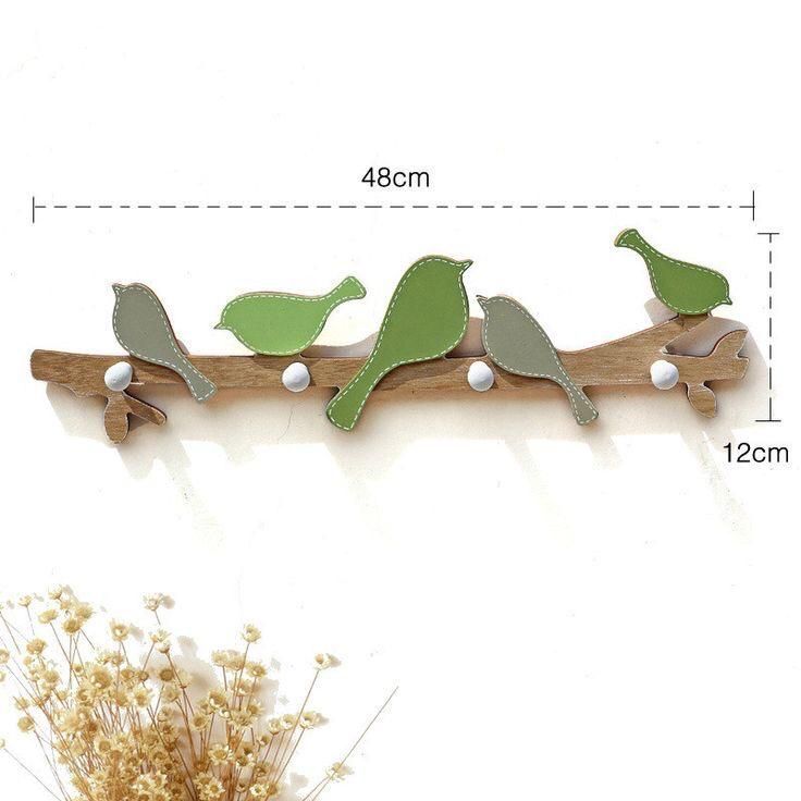 Colgador de pared diseño pajaros-4