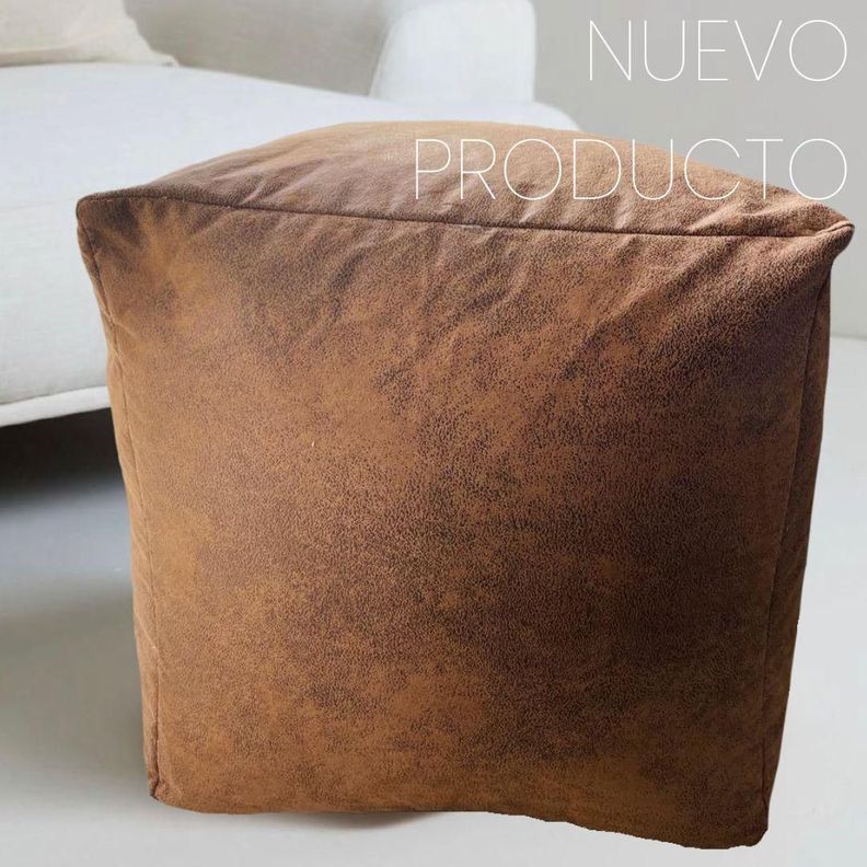 Pouf - tela ecocuero -0