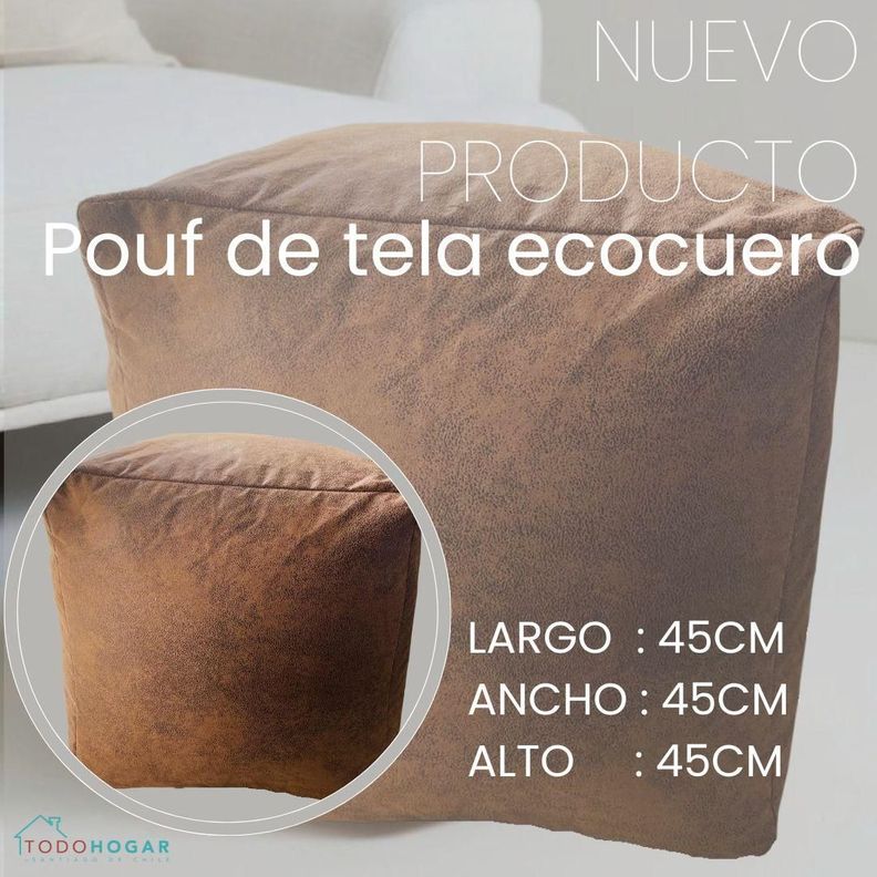 Pouf - tela ecocuero -1