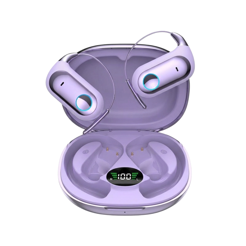 Audifonos Bluetooth Traductor IA Ultraligeros Hifi ergonomicos color purpura