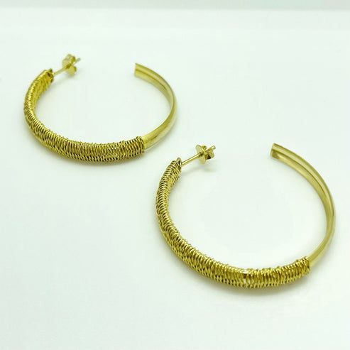 ARGOLLAS SEMI MIMBRE BAÑO EN ORO-0
