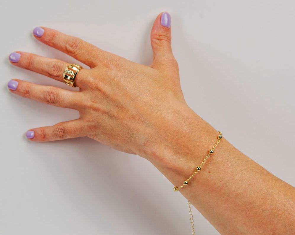 PULSERA PALLINE BAÑO EN ORO-2